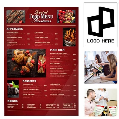 11.22 X 8.27 X 0.03" Pvc Menu