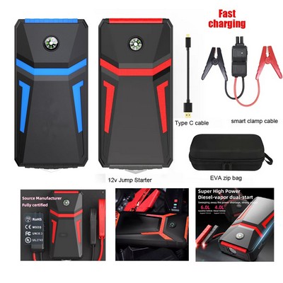 Car Emergency Jump Starter Battery Booster 12V 16000mah