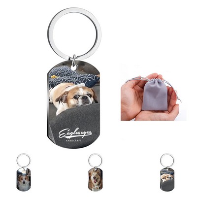 Dog Tag Keychain