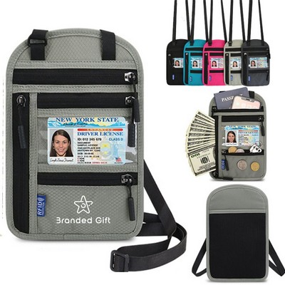 Passport Holder Neck Pouch Travel Wallet