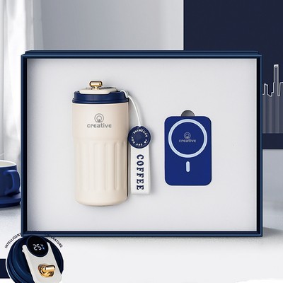 Tumbler & Magnetic Power Bank Combo Business Gift Set
