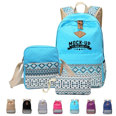 Multifunctional canvas travel backpack (set)