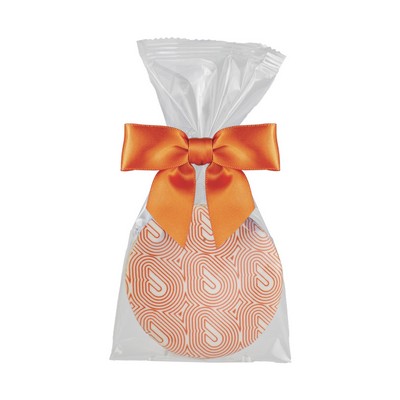 Iced Shortbread Cookie In Bow Bag - 3" Round