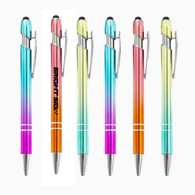 Dual Function Metal Stylus Ballpoint Pen