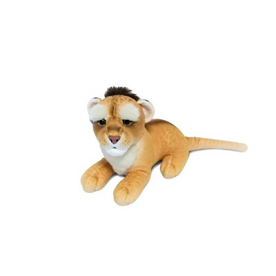 Sitting Lion with Bushy Eyebrows