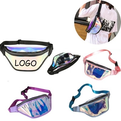 Clear Holographic Fanny Pack Shiny Belt Bag