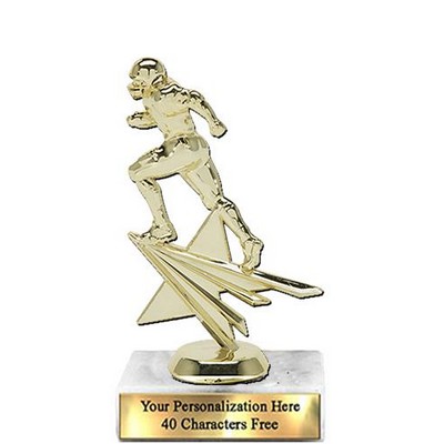 Trophy 7", 2X3 White Marble Base, Star Figure Football