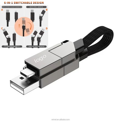 6" 1 USB Swichable Charginig Cable