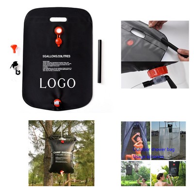20L Portable Solar Camping Shower Bag