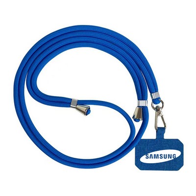 Round Rope Phone Lanyard with Printed Durable Phone Tether Tab