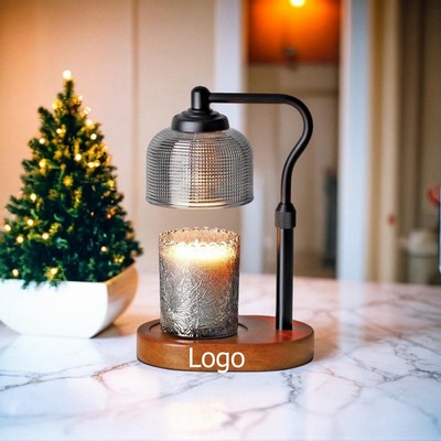 Wood Candle Warmer with Timer Farmhouse Glass Candle Melting Lamp