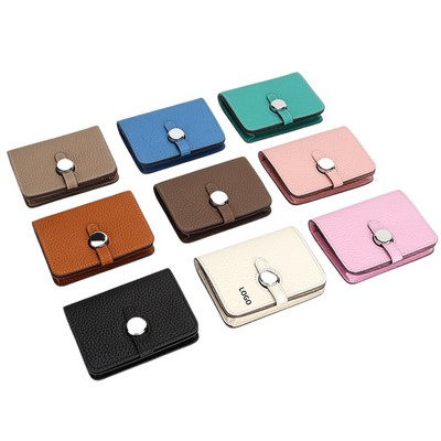 Large-Capacity Cowhide Leather Card Wallet