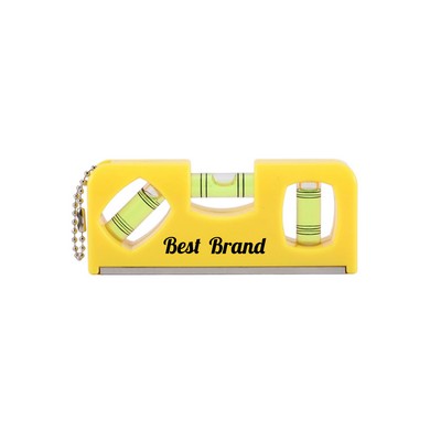 Portable Magnetic Bubble Level with Keyring
