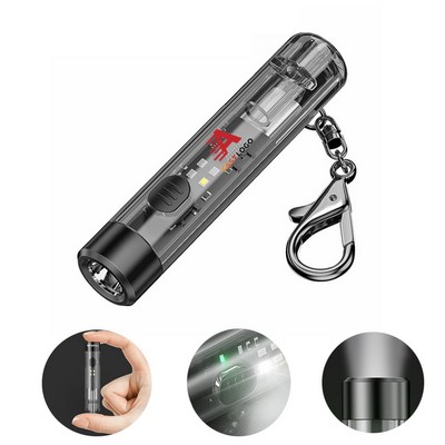 Mini Keychain Light Flashlight Rechargeable USB