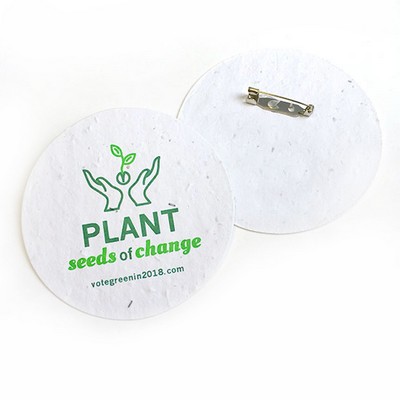 Single-Sided 3" Circle Seed Paper Button Badges