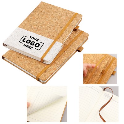 A5 Hardcover Cork Textured Lined Journal Notebook