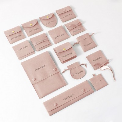 Microfiber Jewelry Pouch Packaging Gift Bag Bow Tie