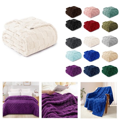 Exclusivo Mezcla Soft Checkered Throw Blanket