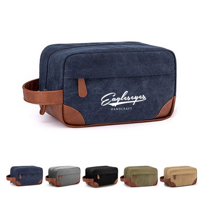 Travel Toiletry Bag with Zippered Compartment