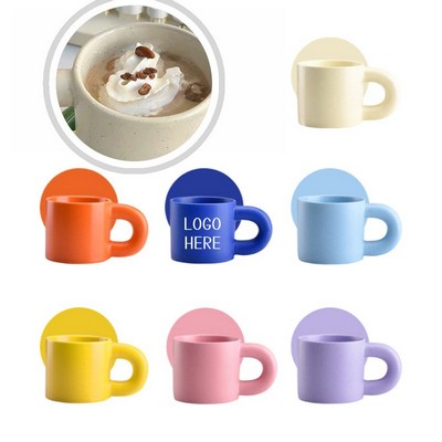10.48 oz. Colorful Custom Logo Chubby Cup Ceramic Mug