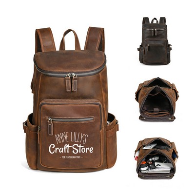Smooth Genuine Leather Backpack