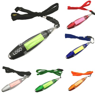 Flashlight Ballpoint Pen With Built-in Memo Function