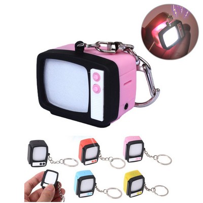 Television-Style LED Sound Keychain
