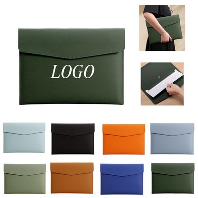 A4 PU Leather File Folder Featuring Magnetic Closure