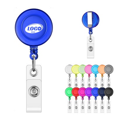 Retractable Id Badge Holder with Clip