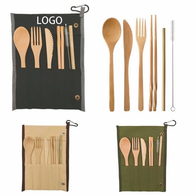 Bamboo Travel Cutlery Set
