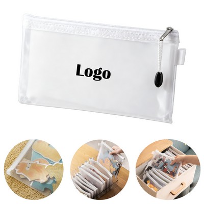 A4 Transparent Mesh Zipper File Bag