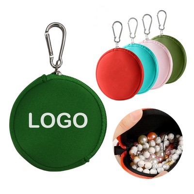 Neoprene Round Coin Pouch