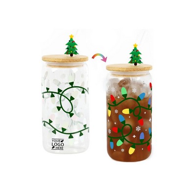 Color Changing Christmas Lights Glass Cup