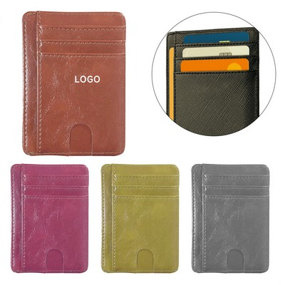 Anti Theft Brush RFID Leather Holder