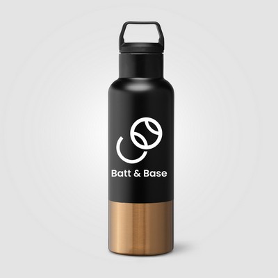 Aurelia Recycled Stainless Steel Vacuum Insulated Bottle - 22.5 oz. - Silkscreen