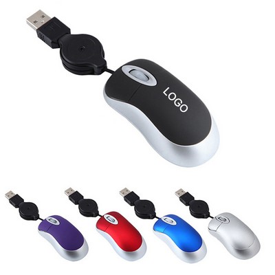 Mini Retractable Wire Children Mouse