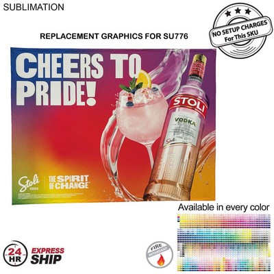 Replacement Graphics for 10'w Straight Wall Tension Fabric w/Velcro® on the back