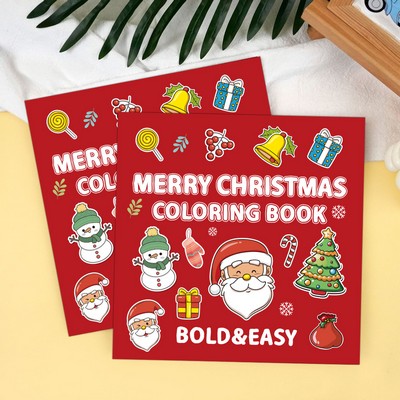Fully Customized Pattern Coloring Book Christmas Theme DIY Books for Adults & Kids - 40 Sheets