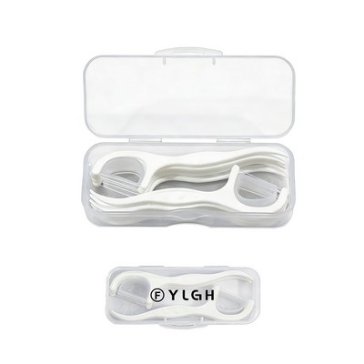 10 Pieces Detal Floss Picks with Clear Case