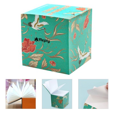 3" Full Color Memo Note Pads Non Sticky Cube