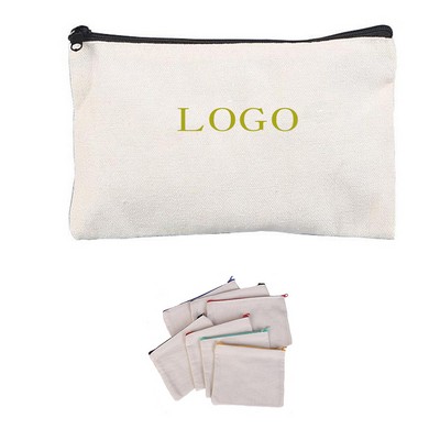 Reusable Canvas Cosmetic Bag