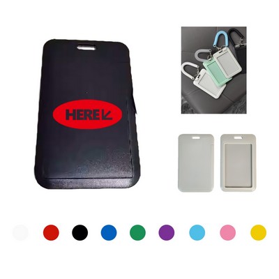 Vertical Sliding ID Badge Plastic Holder with Clear Window