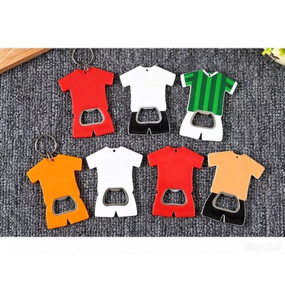 Jersey Shaped Bottle Opener Keychain