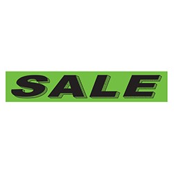 "SALE" Green/Black Rectangle Slogan Vinyl Sticker