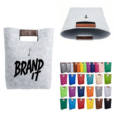 Felt Handle Carrier Reusable Tote Bag