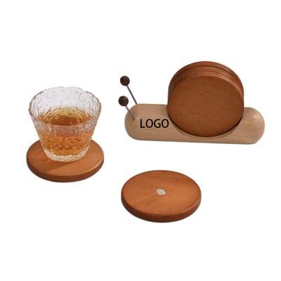 Snail Wooden Coaster