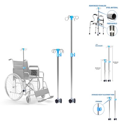 IV Poles for Wheelchair Infusion Stand