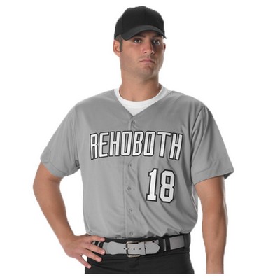 Alleson Athletic Men's Full Button Lightweight Baseball Jersey - 52MBFJ