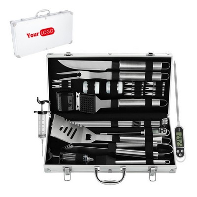 24-piece stainless steel BBQ tool Set