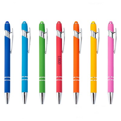 Soft-Touch Aluminum Pen w/ Stylus